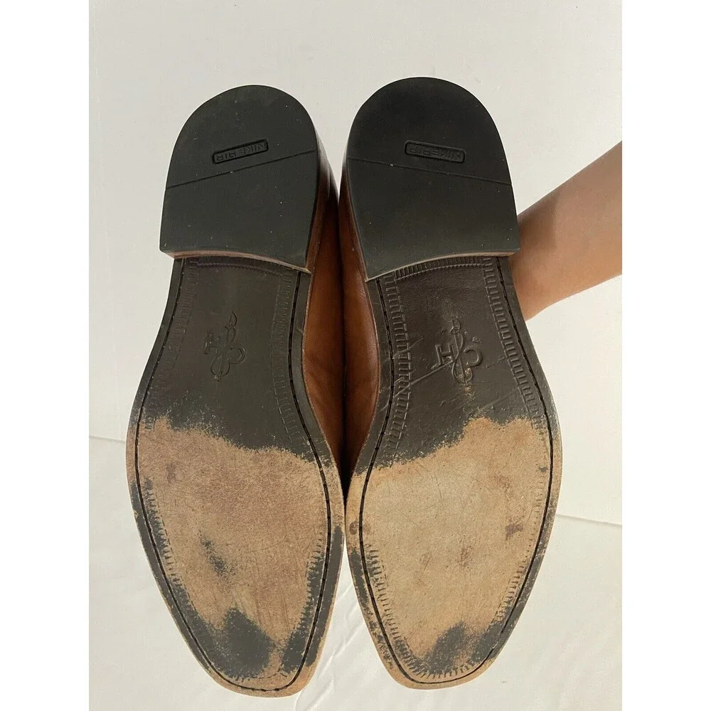 Cole Haan Men's Shoes Brown 11.5M‎ Leather Tassel Slip Apron Toe Casual Loafers